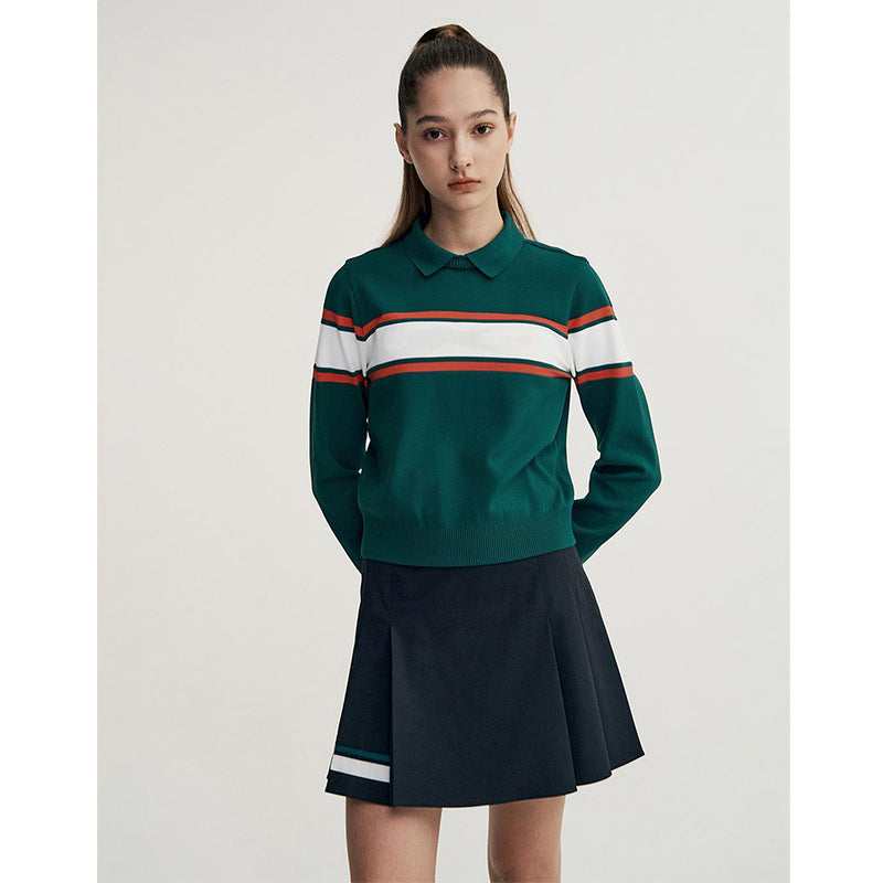 Loose and delicate outdoor sports shirt polo shirt long-sleeved top