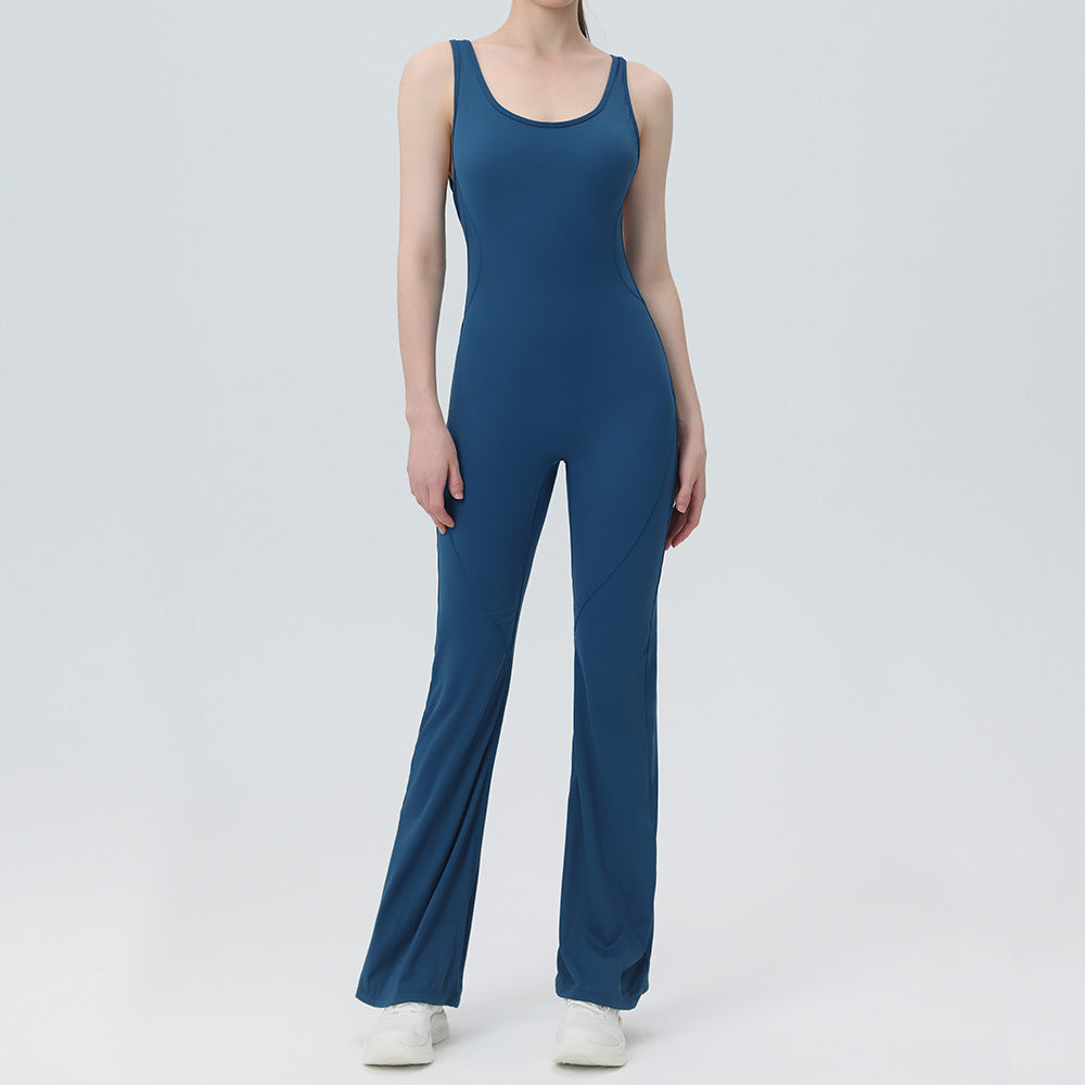 Casual cut-out backless running one-piece yoga suit