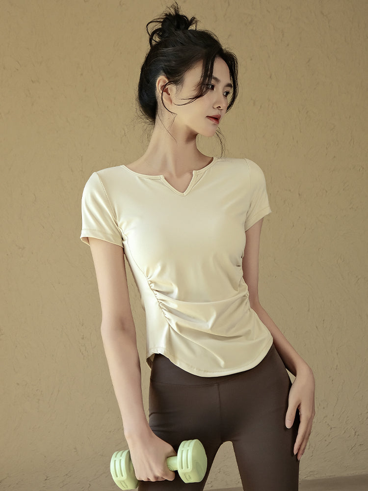 Slimming yoga short-sleeved T-shirt