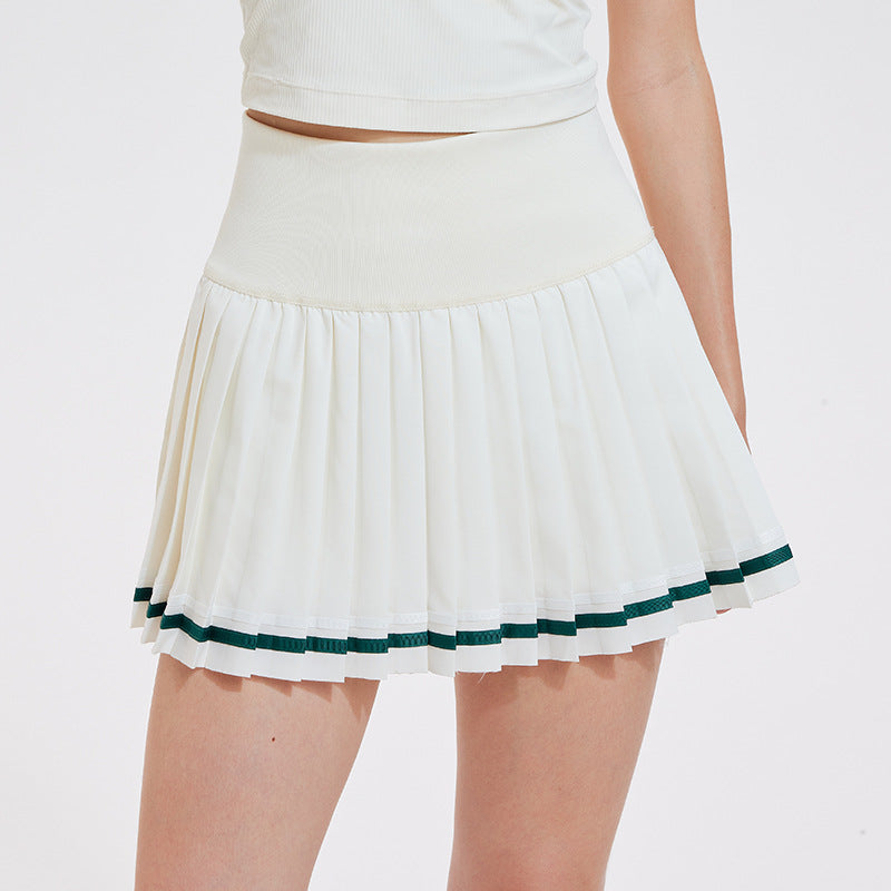 Quick-drying, Anti-shine, A-line fashion pleated tennis skirt