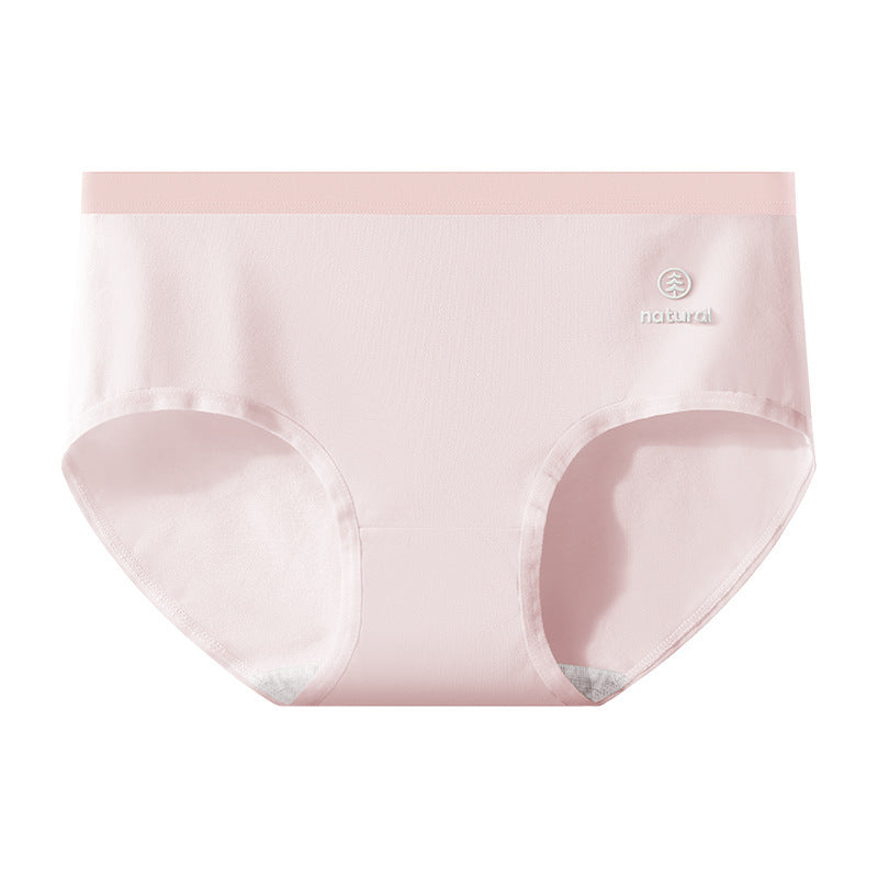 7A antibacterial simple solid color mid-rise cotton girls' underwear