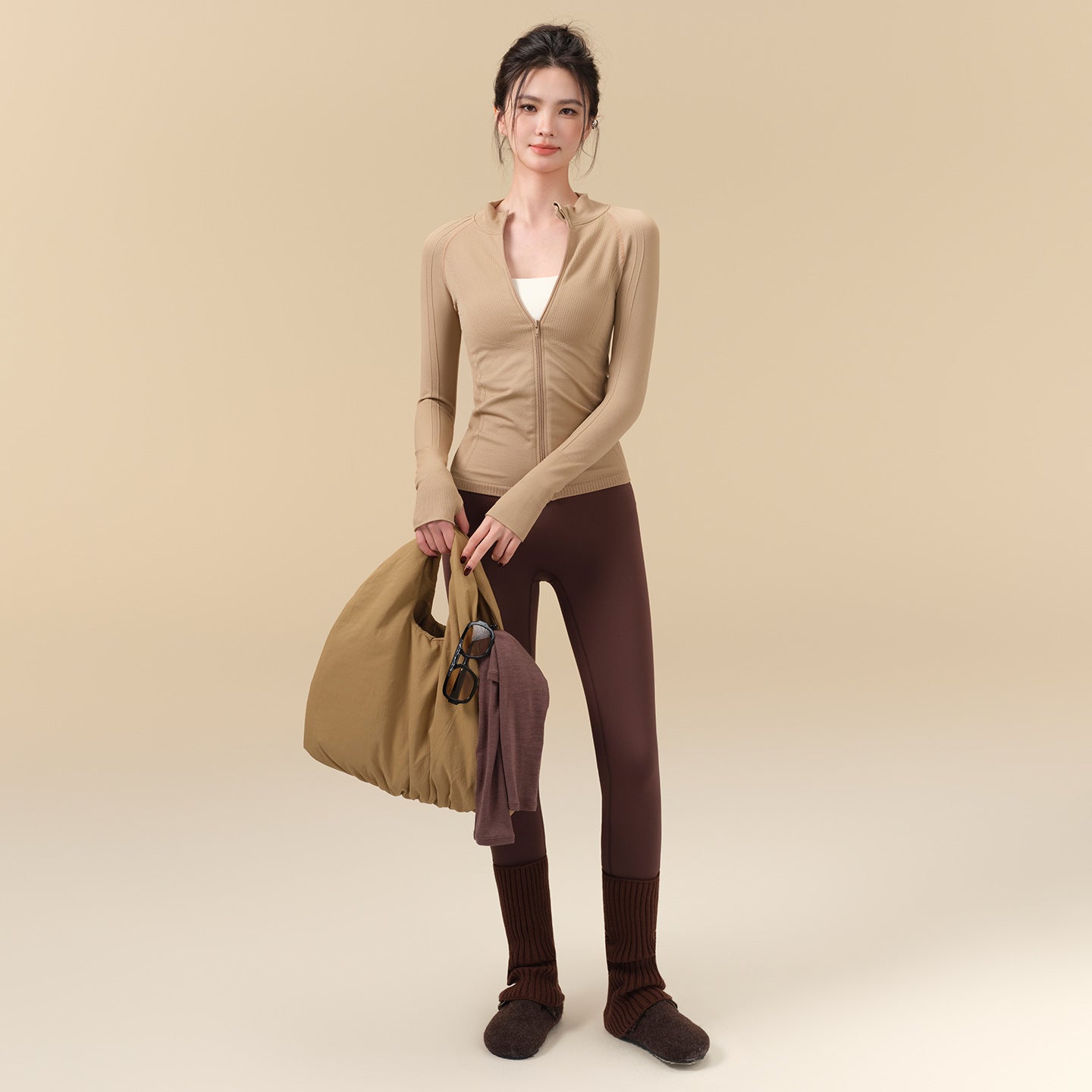 Fall yoga running fitness jacket