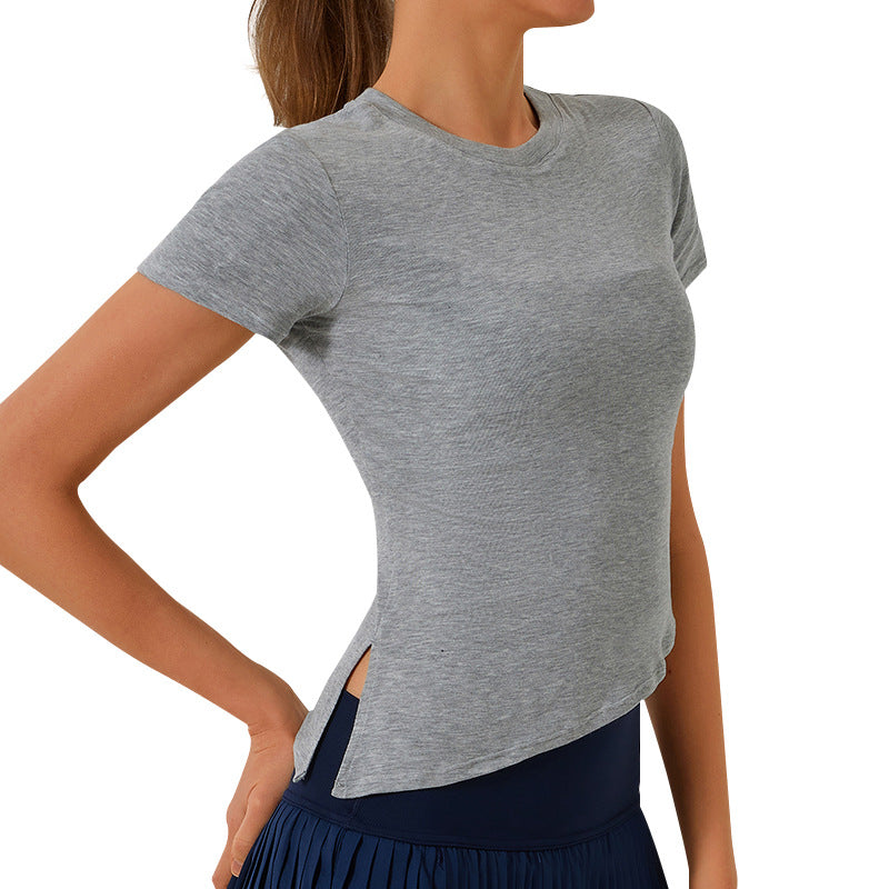 Slim beveled short-sleeved T-shirt
