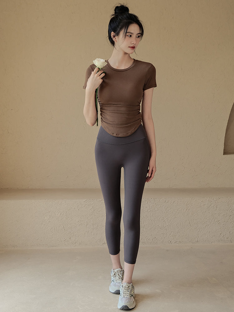 Tight yoga t-shirt