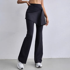 One-piece high-waisted bootcut gym pants