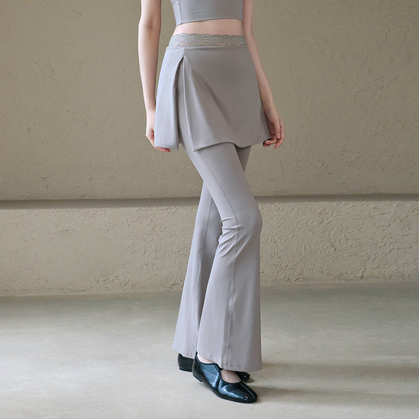 Versatile bootcut pants lace lace gym pants