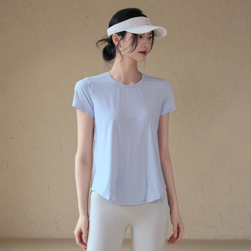 Loose, Casual, Breathable, Thin wear over sports and fitness tops with short sleeves