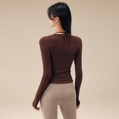 Fall and winter layered Pilates training two-piece set
