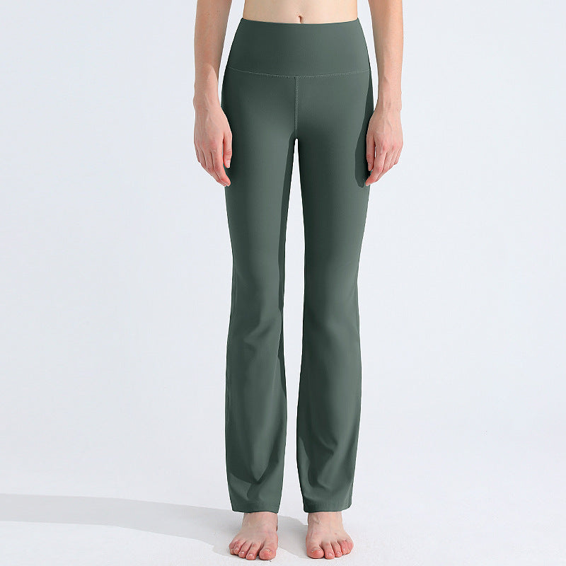 High elastic lycra butt lift flared pants