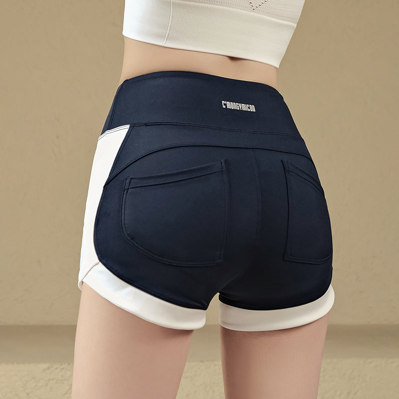 Quick-drying high-waisted hip-lifting short shorts