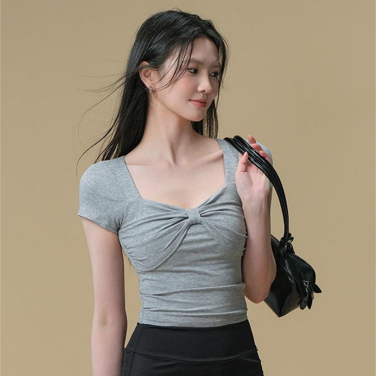 New yoga suit with chest pad short sleeve T-shirt