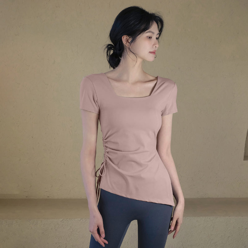 Drawstring Short Sleeve With Pads