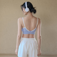 High-end sexy skin-friendly all-in-one fitness shockproof gathered sports beauty back bra