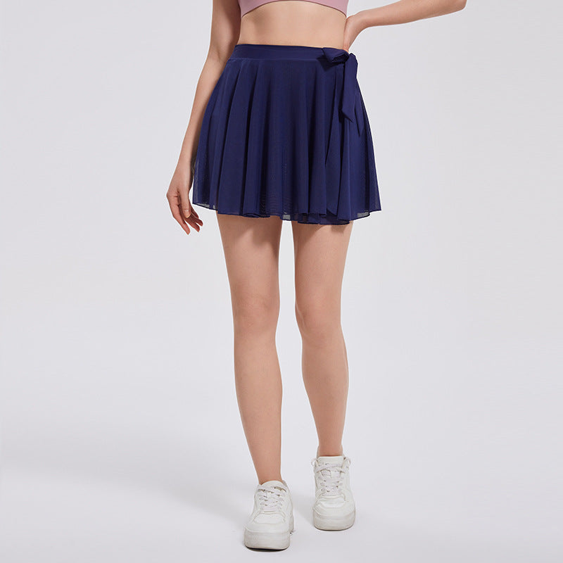 Ballet mesh breathable strappy tennis badminton skirt