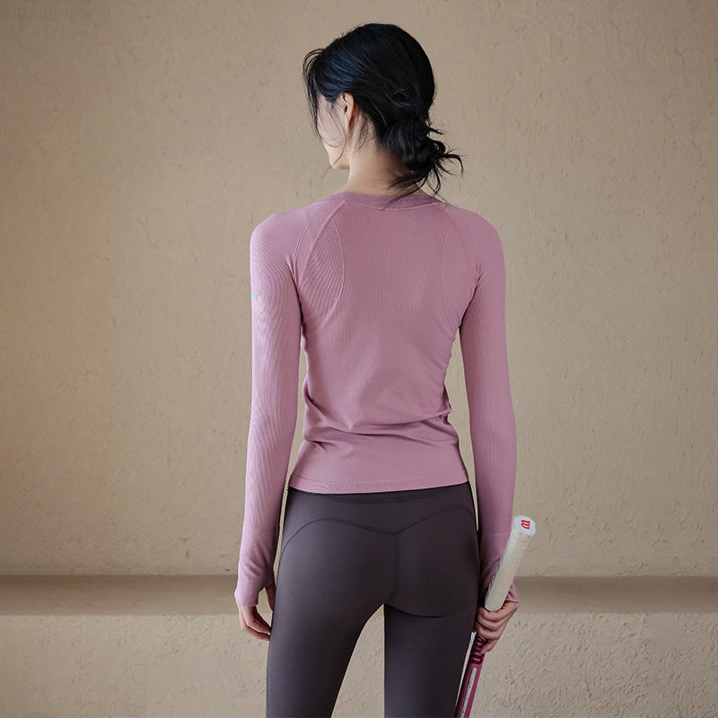 Fitted moisture-wicking long-sleeve