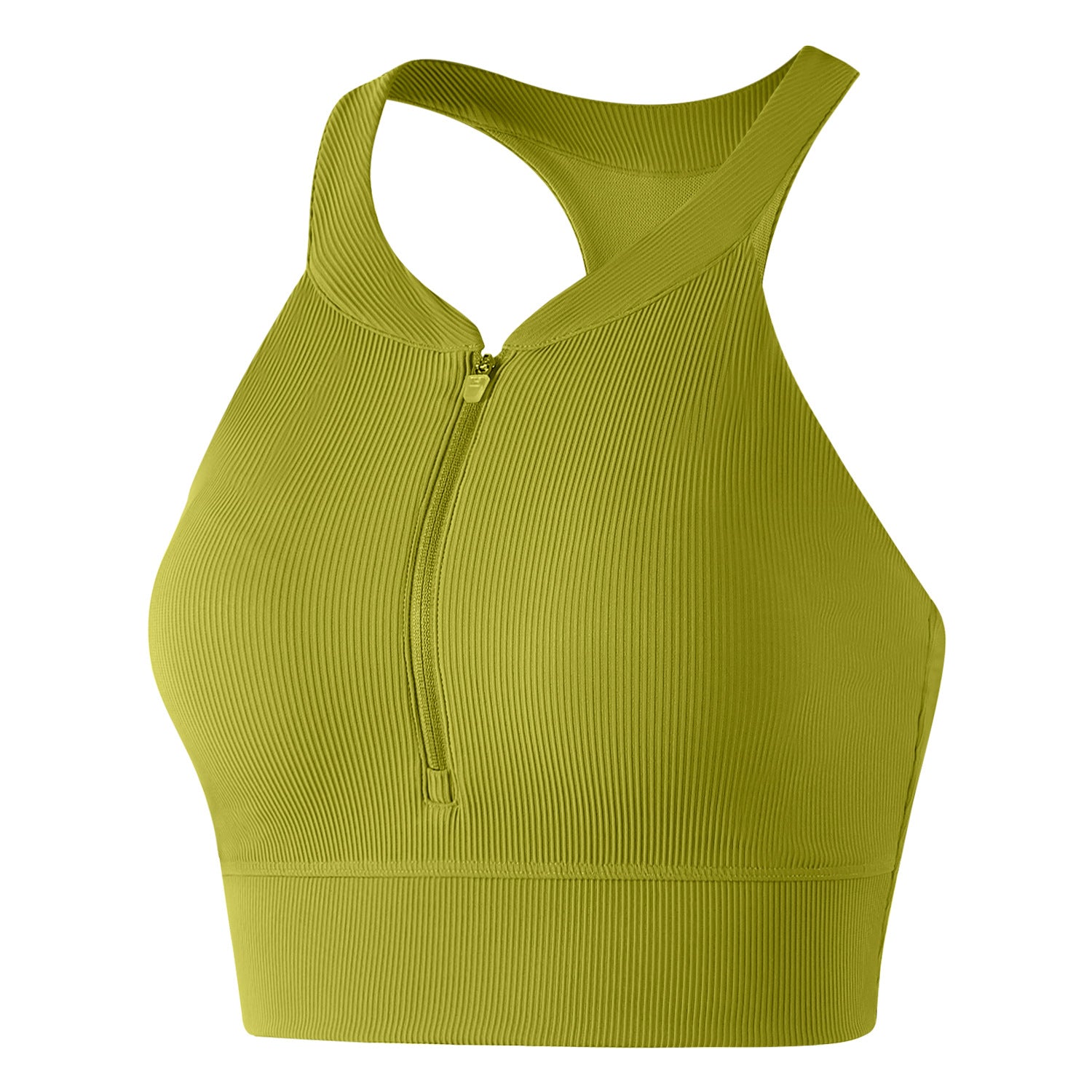Front zippered shockproof sports bra