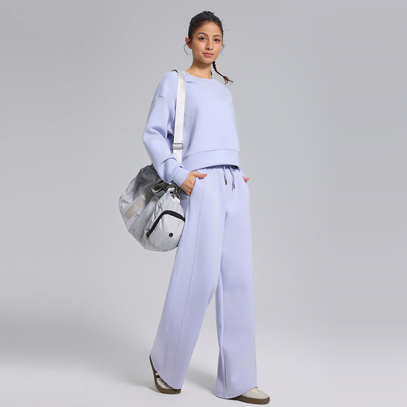 Autumn and winter new high-end lazy and loose drape sports slacks