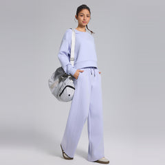 Autumn and winter new high-end lazy and loose drape sports slacks