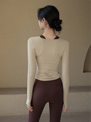 Slim and slim sports long-sleeved cover-up