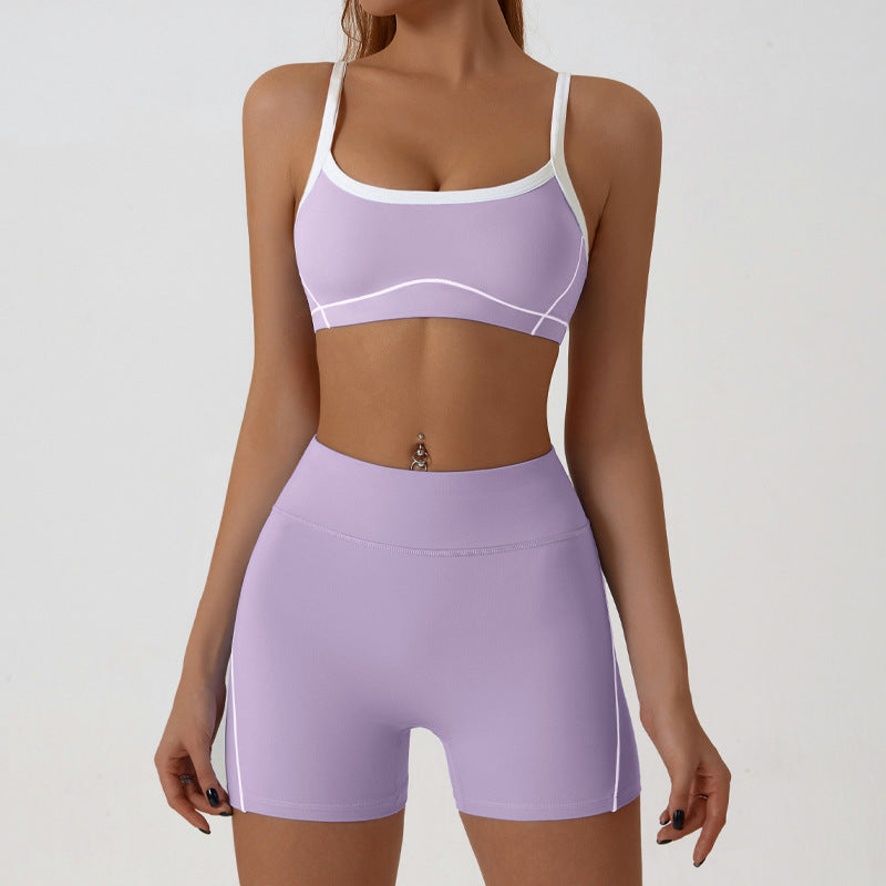 Summer nude tummy tuck bra shorts set
