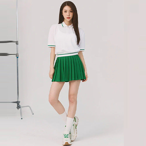 Casual contrast thread sport tennis golf short sleeves