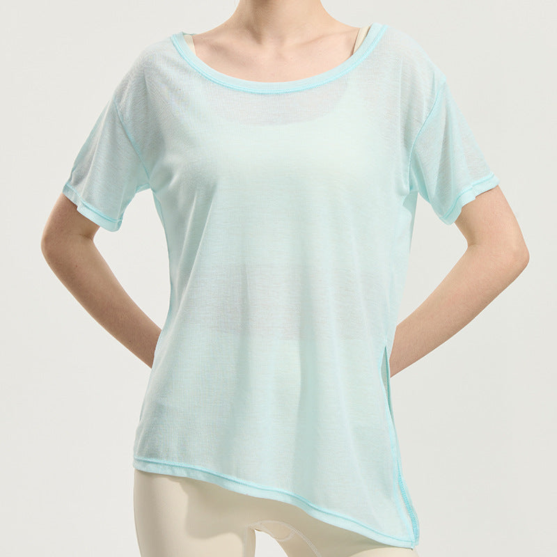 Loose cool sunscreen quick-drying clothing with side slits
