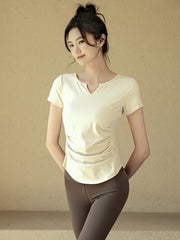 Slimming yoga short-sleeved T-shirt