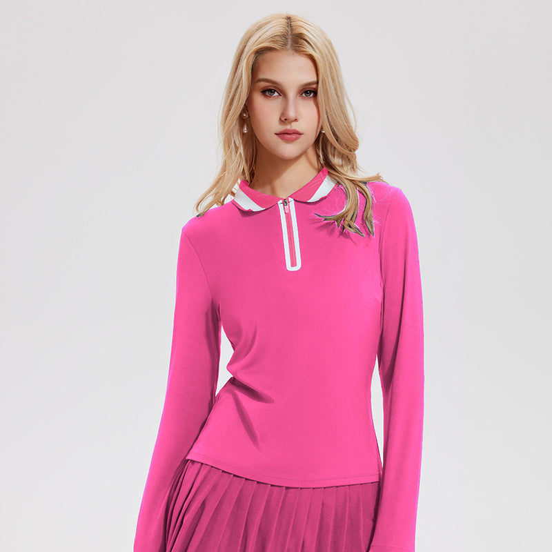 Lapel quick-drying badminton golf long sleeves