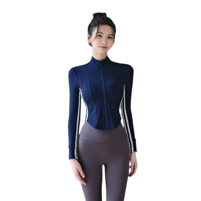 Long-sleeved slim-fitting running jacket