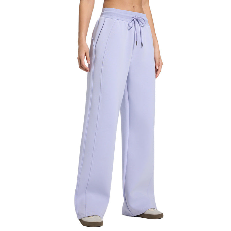 Autumn and winter new high-end lazy and loose drape sports slacks