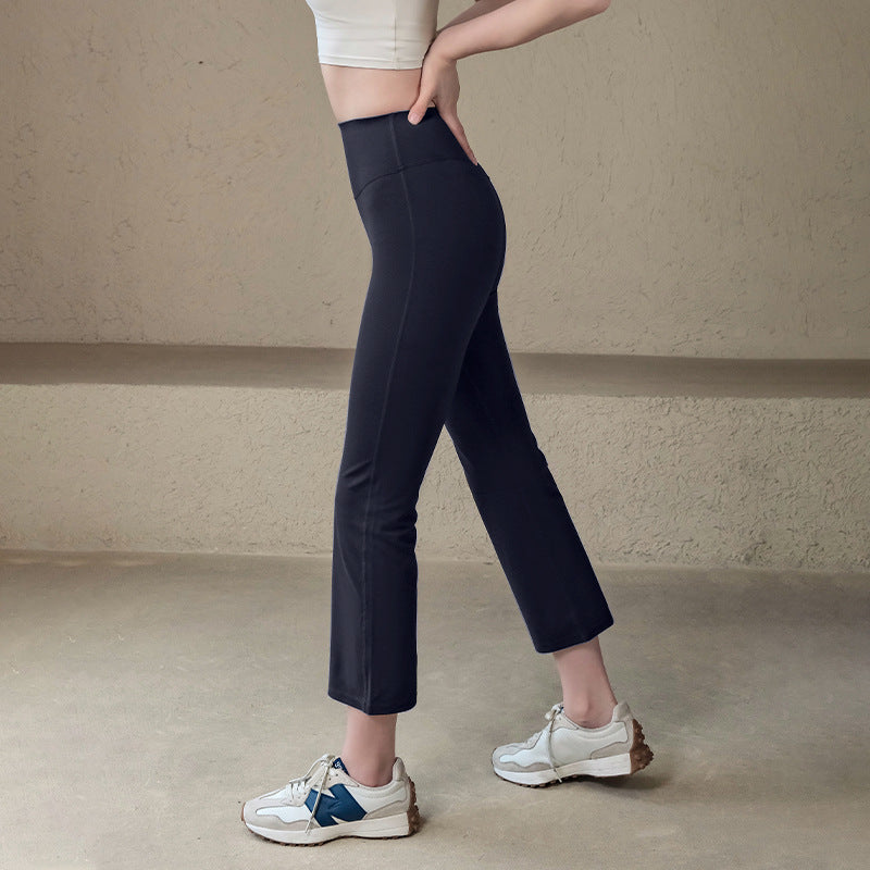 Cropped straight-leg high-rise peach hip lifts