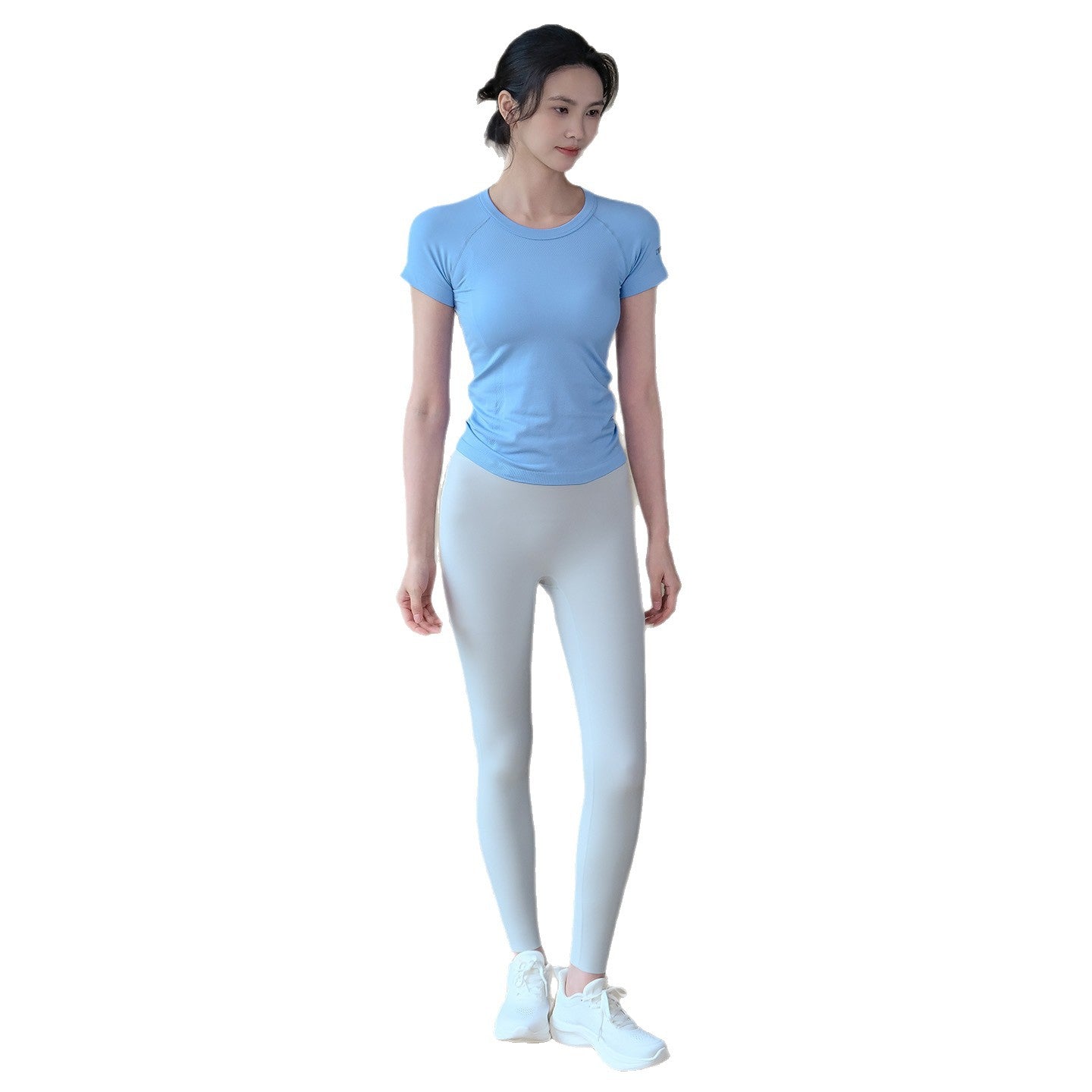 Slim, Comfortable, Breathable, Slim, Pilates fitness T-shirt with short sleeves