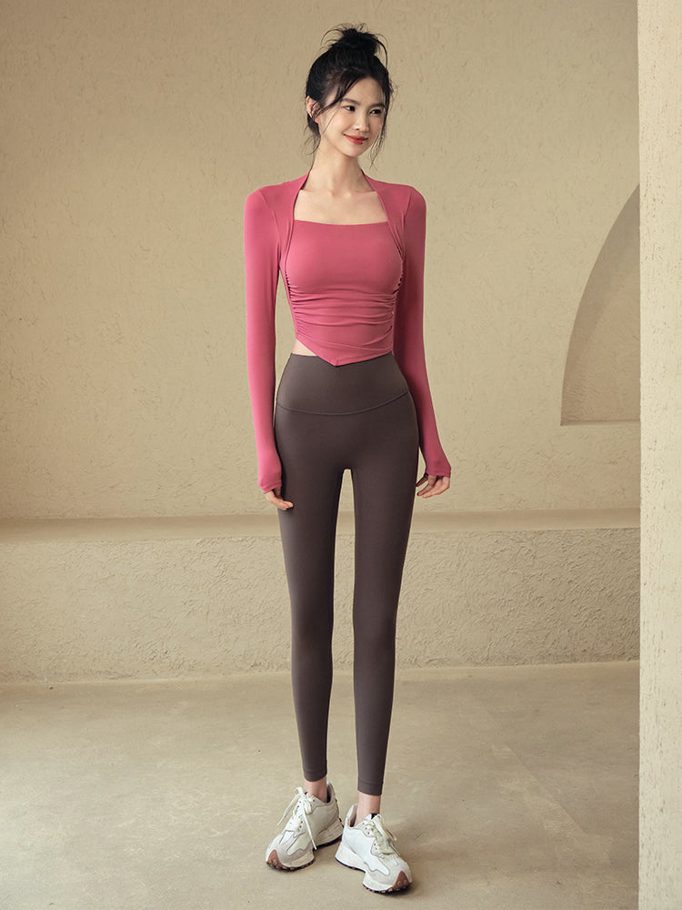 Skinny long sleeves with padded chest
