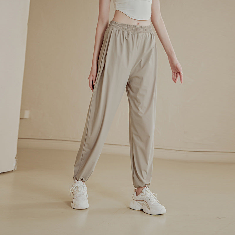 Loose drape, Quick-drying high-waisted yoga pants
