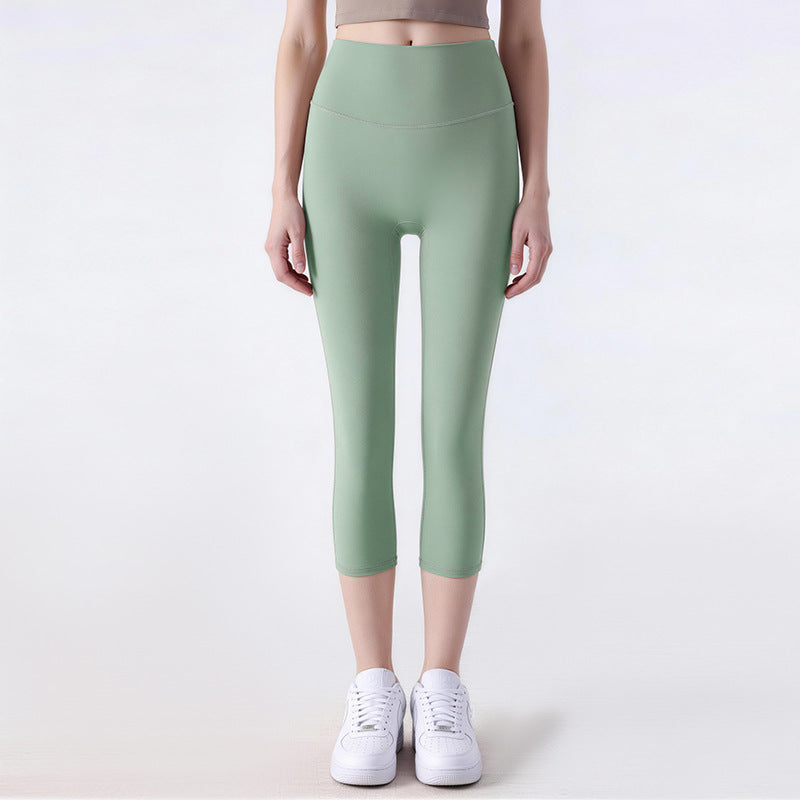 Lycra high-waisted hip-lifting yoga cropped pants