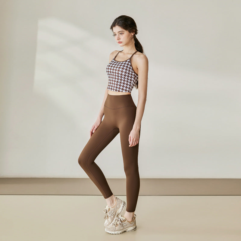 Fashionable printed racerback leggings set