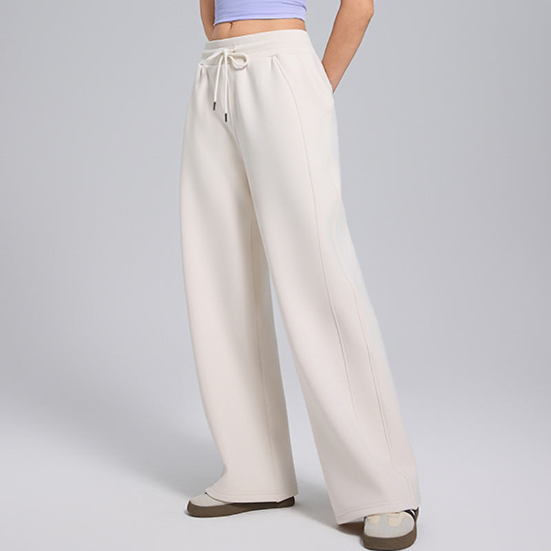 Autumn and winter new high-end lazy and loose drape sports slacks