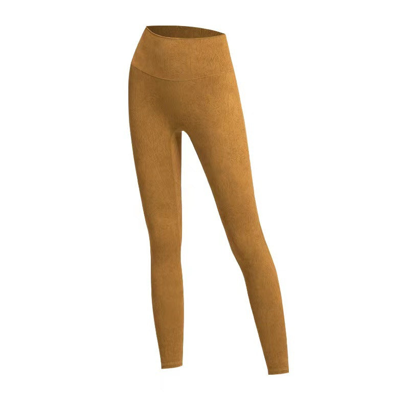 High-waisted, Slim, Nude, Comfortable, Athletic, Fitness, Running, Quick-drying, Skinny cropped pants