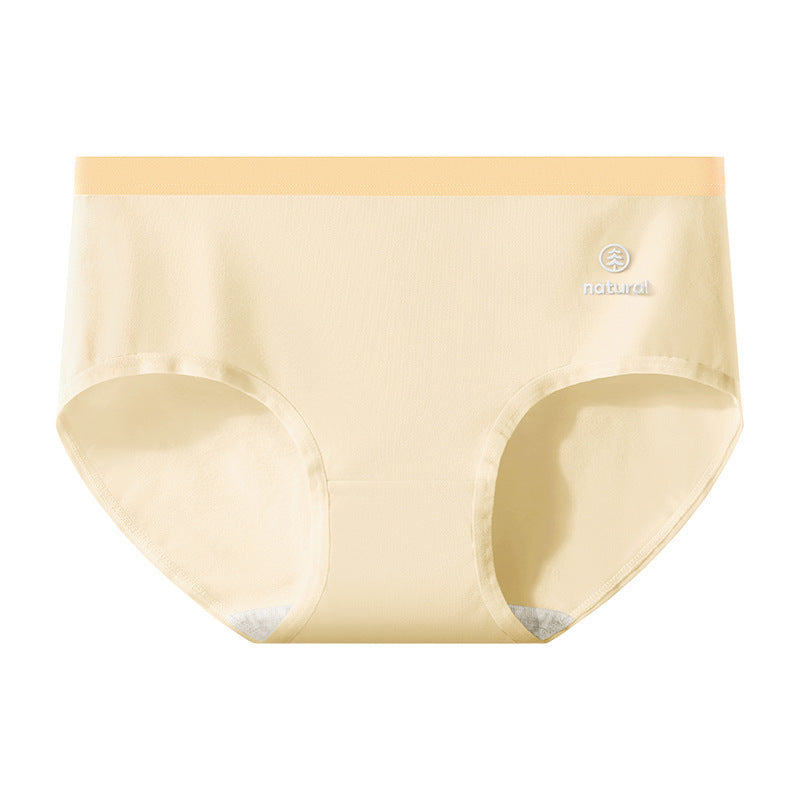 7A antibacterial simple solid color mid-rise cotton girls' underwear