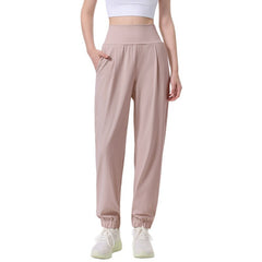 Autumn and winter high-waisted loose slimming fitness trousers