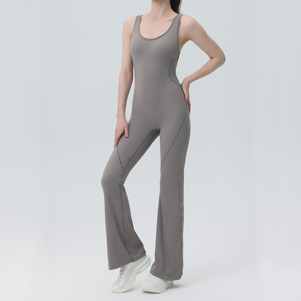 Casual cut-out backless running one-piece yoga suit