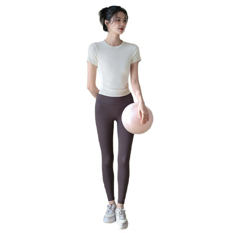 Slim slimming running sports training fitness T-shirt short sleeves