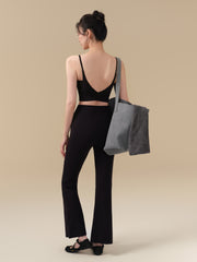 Autumn and winter high-elastic lycra sports cloud-sensing yoga bell-bottoms