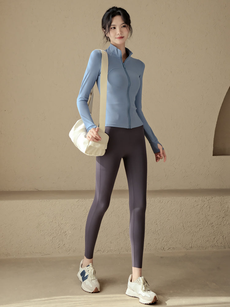 Fleece stand collar jacket