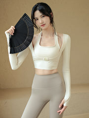 Tight with chest pad yoga long sleeves