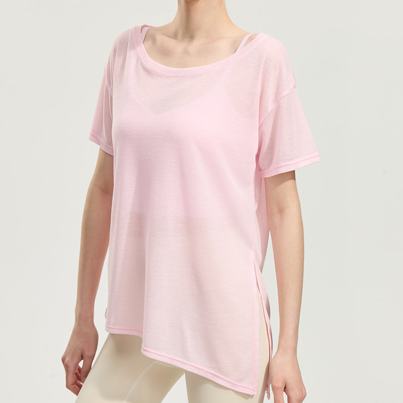Loose cool sunscreen quick-drying clothing with side slits