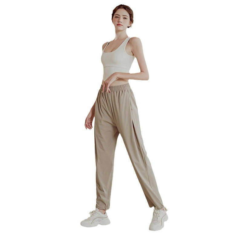 Loose drape, Quick-drying high-waisted yoga pants