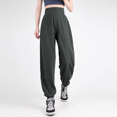 Thin loose leg-stringed running fitness quick-drying pants