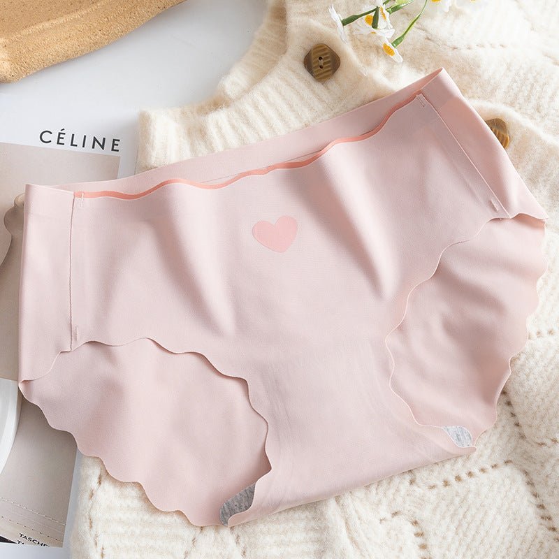 Cotton mid-rise seamless ice silk briefs