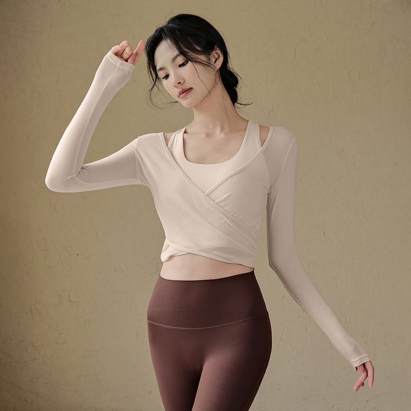 High-end temperament professional yoga long-sleeved cover-up